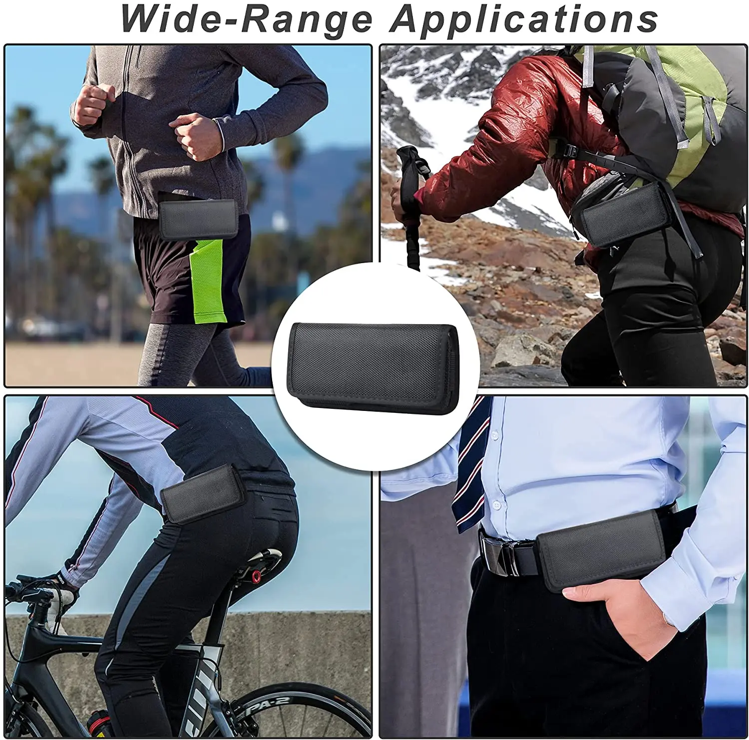 Sacoche Téléphone en Nylon Clip Ceinture Pochette 3.5 à 6.3 Pouces iPhone 13 Samsung Galaxy Xiaomi 5 Sacoche Téléphone en Nylon Clip Ceinture Pochette 3.5 à 6.3 Pouces iPhone 13 Samsung Galaxy Xiaomi – Image 5