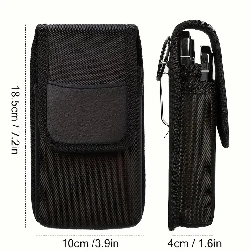 Sacoche Téléphone Universel Double Poche Nylon 7.5 Pouces Pochette Ceinture Hommes - Goldfox 1 Sacoche Téléphone Universel Double Poche Nylon 7.5 Pouces Pochette Ceinture Hommes - Goldfox – Image 2