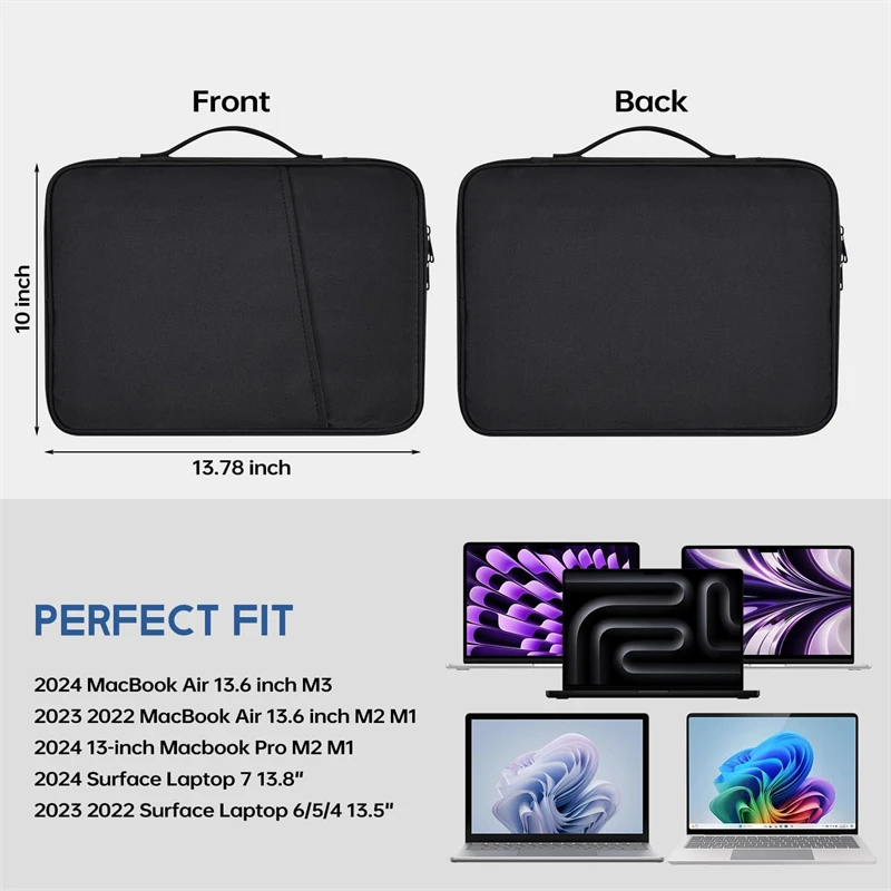 Sacoche avec poignée pour PC 13 pouces – design compact et élégant 4 Sacoche avec poignée pour PC 13 pouces – design compact et élégant – Image 5