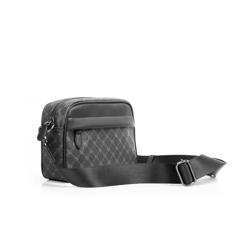 Sacoche Luxe Homme à Carreaux OO – Cuir PU Haut de Gamme 2 Sacoche Luxe Homme à Carreaux OO – Cuir PU Haut de Gamme – Image 2