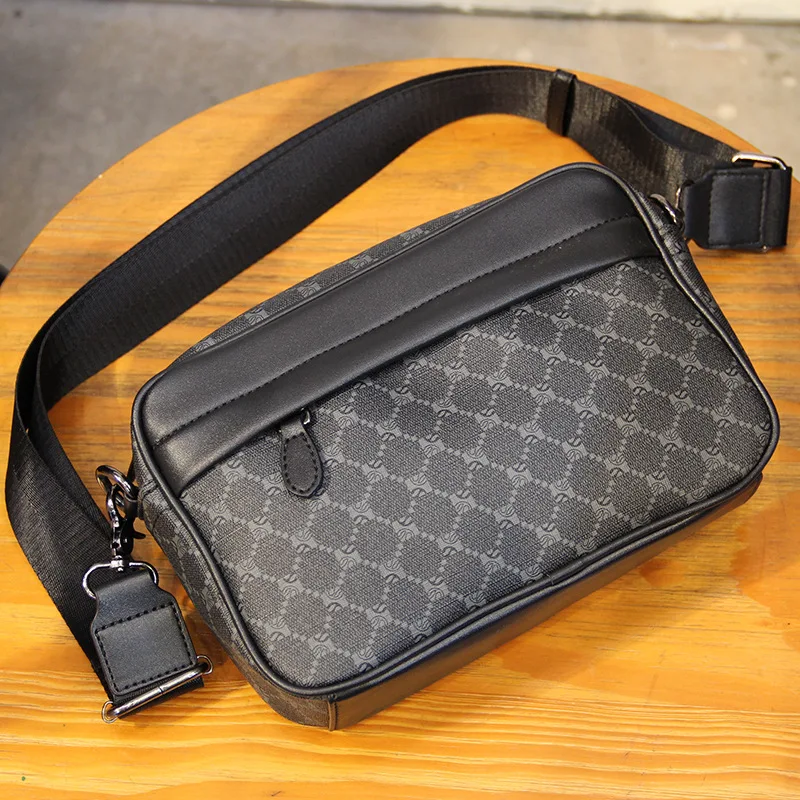 Sacoche Luxe Homme à Carreaux OO – Cuir PU Haut de Gamme 5 Sacoche Luxe Homme à Carreaux OO – Cuir PU Haut de Gamme – Image 5