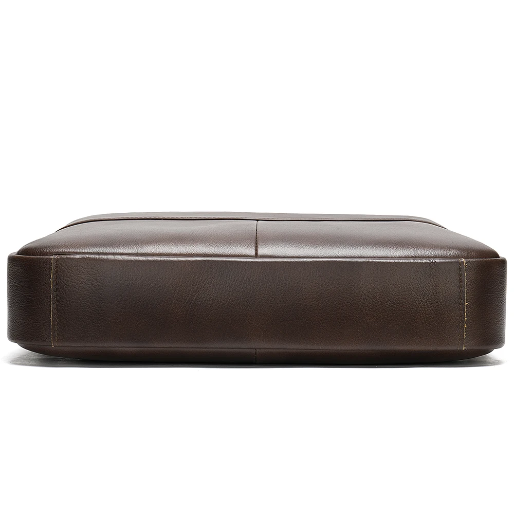 Sacoche Homme Cuir Véritable – Pour Ordinateur 14 pouces - Café 5 Sacoche Homme Cuir Véritable – Pour Ordinateur 14 pouces - Café – Image 5