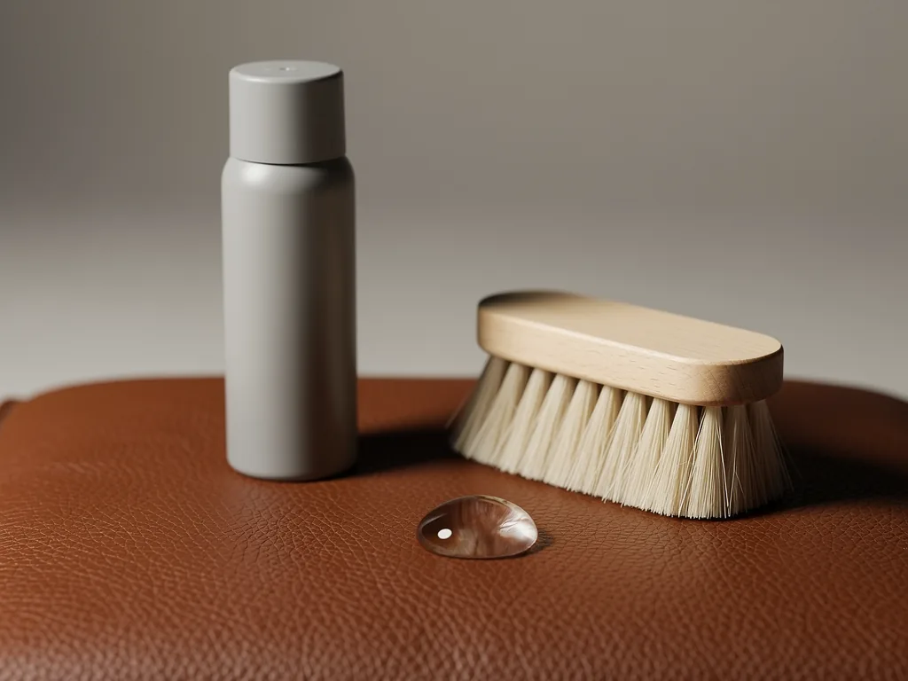 Imperméabiliser un Sac en Cuir : la Méthode qui Marche (2026) 8 impermeabilisant et gouttelette perlant sur cuir
