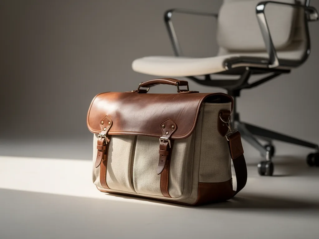 sac de travail pose au sol