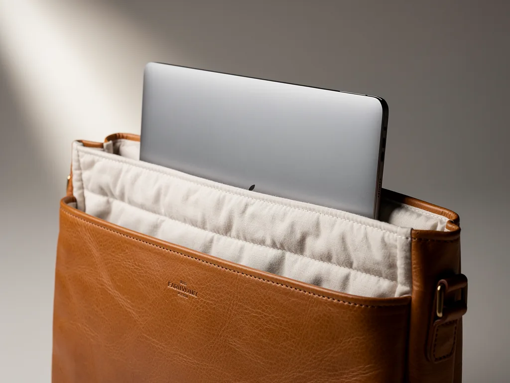 Sacoche Ordinateur Cuir : Protéger sa Machine avec Style (2026) 8 ordinateur portable dans un compartiment matelasse