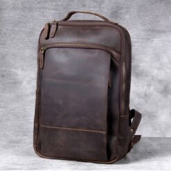 Sac à Dos Cuir Homme Ordinateur, Crazy Horse, Dos Plat 42 cm, vue principale