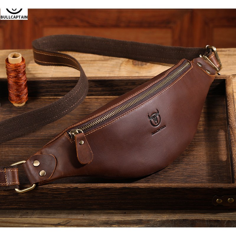 Sacoche Ceinture Cuir Homme Crazy Horse, Portée Taille ou Buste 1 Borsello da Cintura in Pelle Uomo Crazy Horse, da Indossare in Vita o sul Busto