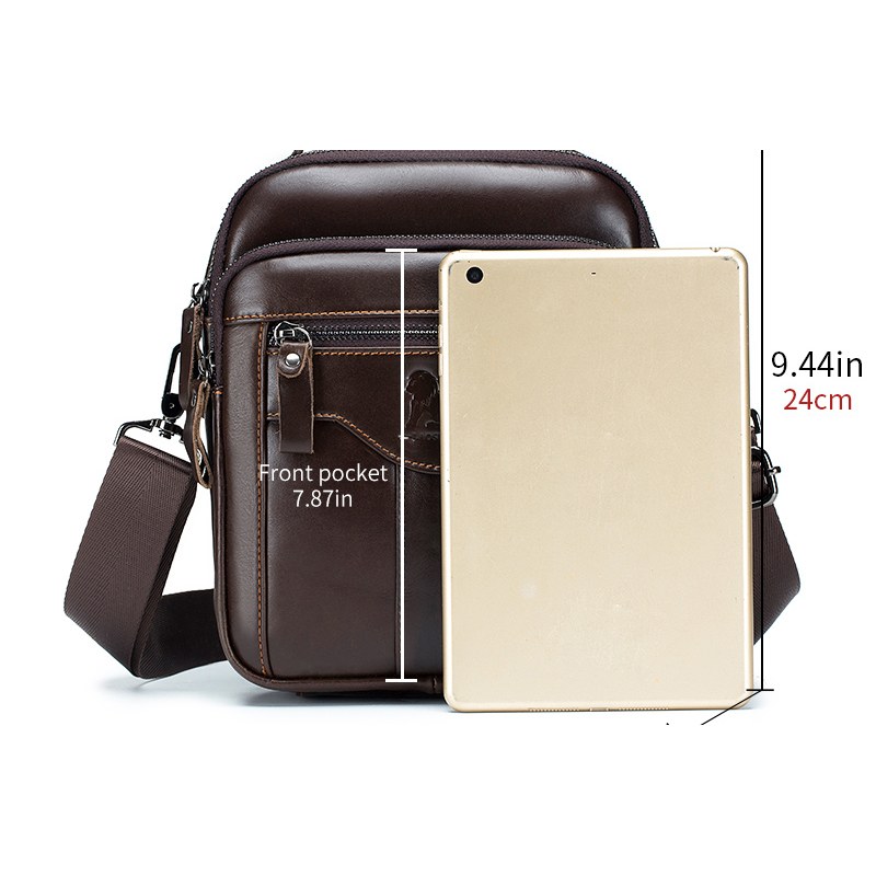 Petite Sacoche Cuir Homme à Poignée, Portée Main ou Épaule 4 Petite Sacoche Cuir Homme à Poignée, Portée Main ou Épaule, interieur et rangements