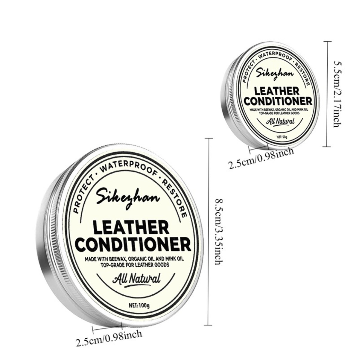 Baume d'Entretien du Cuir à l'Huile de Vison et Cire d'Abeille 3 Leather Conditioning Balm with Mink Oil and Beeswax - Image 3
