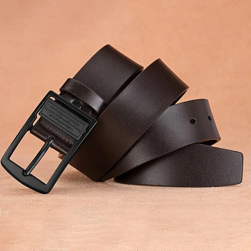 Ceinture Homme à Boucle Ardillon, Cuir PU Noir ou Café 3 Herrengürtel mit Dornschließe, PU-Leder in Schwarz oder Kaffee – Bild 3