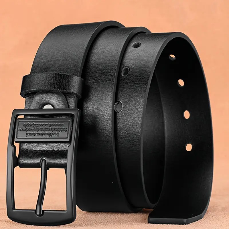 Ceinture Homme à Boucle Ardillon, Cuir PU Noir ou Café 5 Herrengürtel mit Dornschließe, PU-Leder in Schwarz oder Kaffee – Bild 5