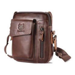 Sacoche Cuir Homme Multipoches, Cuir Véritable Doublé Cuir, vue principale