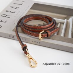Sangle Fine en Cuir pour Pochette, Réglable de 95 à 124 cm