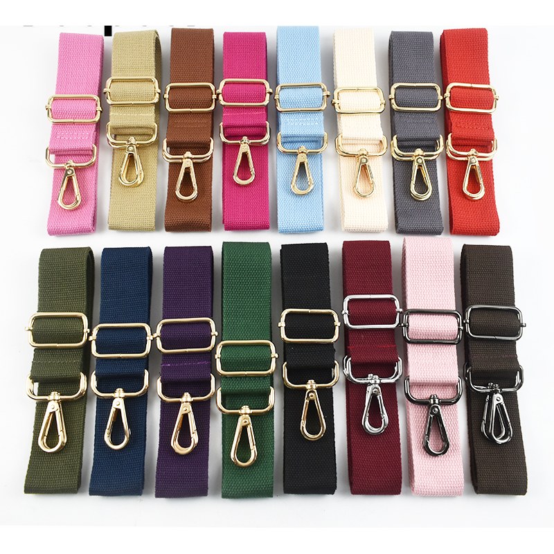 Sangle de Sac en Toile 38 mm, Réglable de 80 à 140 cm 1 Taschengurt aus Segeltuch 38 mm, verstellbar von 80 bis 140 cm