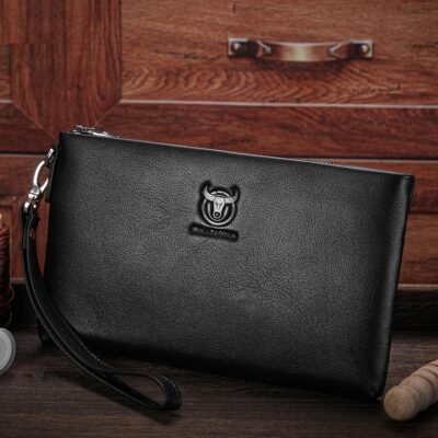 Pochette Homme Cuir RFID, Format Enveloppe, Dragonne SNB446