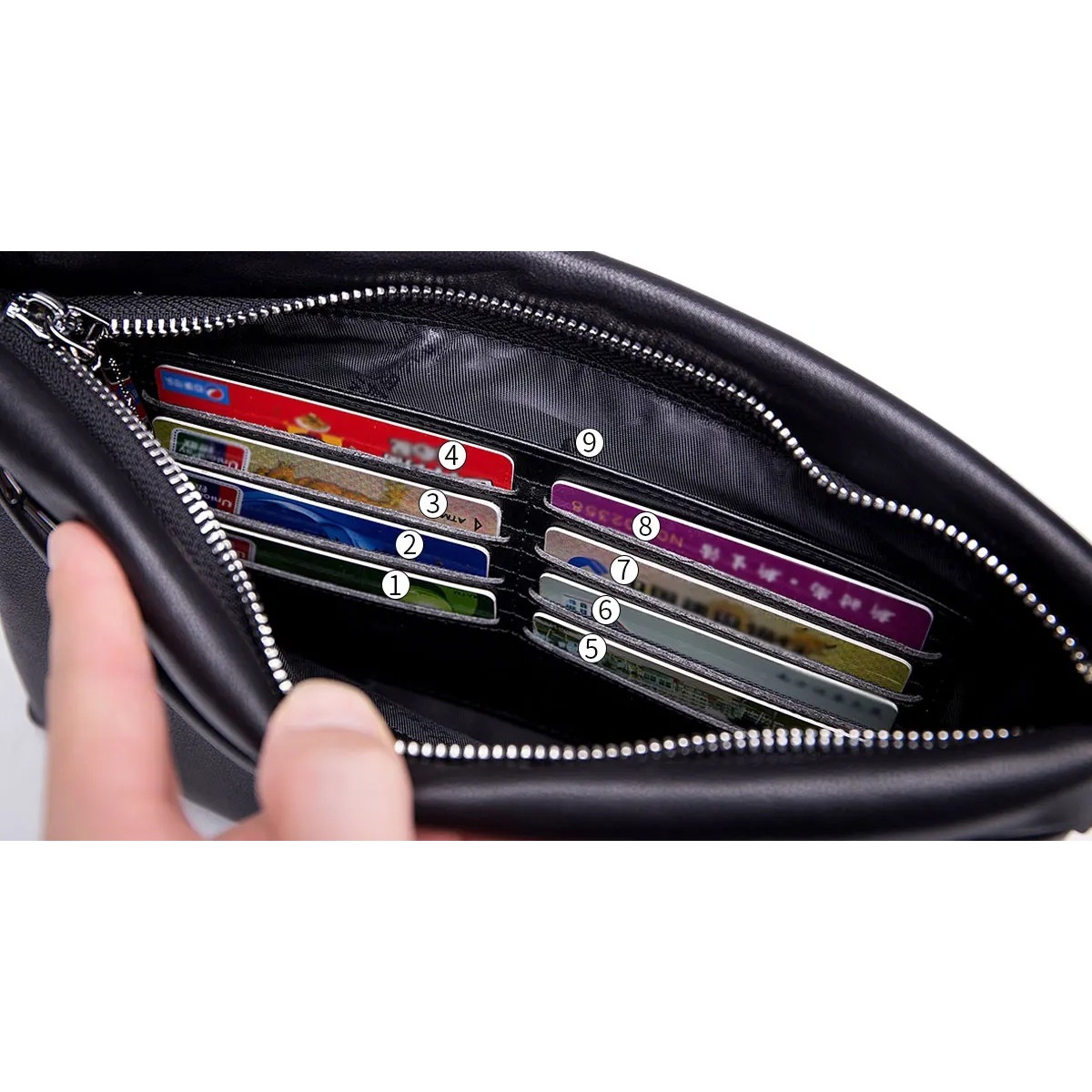 Pochette Homme Cuir RFID, Format Enveloppe, Dragonne SNB446 3 Pochette Homme Cuir RFID, Format Enveloppe, Dragonne SNB446 – Image 3