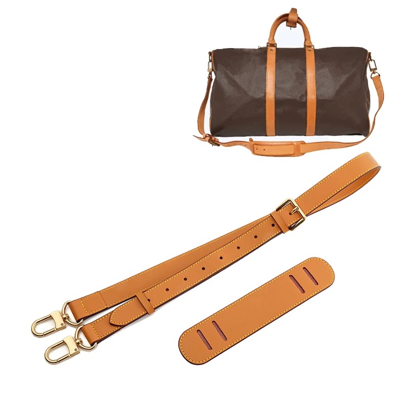 Bandouliere cuir pour sac en vachette a tannage vegetal 2 Bandouliere cuir pour sac en vachette a tannage vegetal, vue de trois quarts