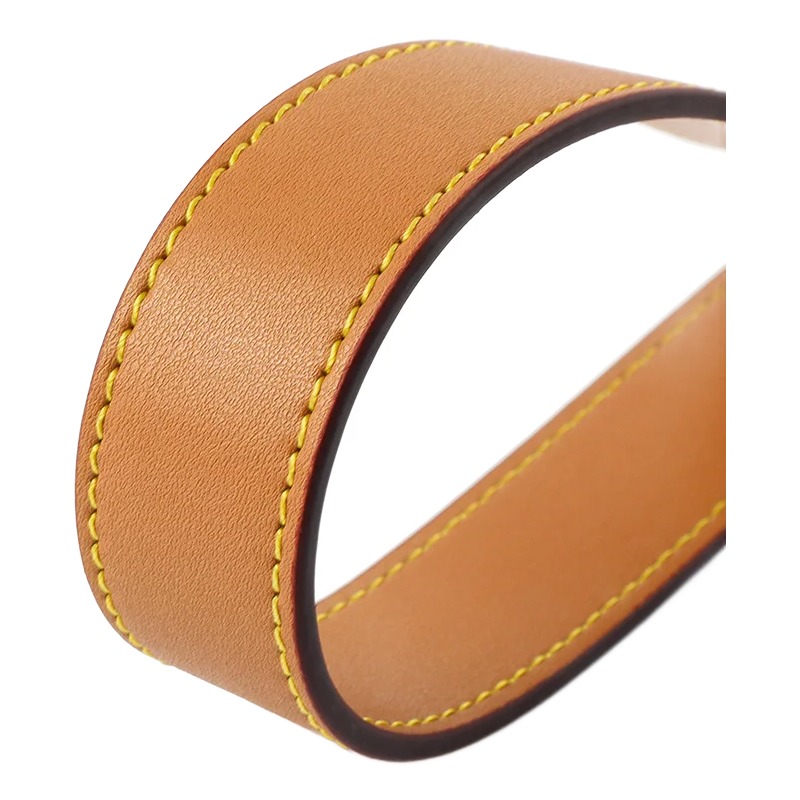 Bandouliere cuir pour sac en vachette a tannage vegetal 3 Bandouliere cuir pour sac en vachette a tannage vegetal, vue de face