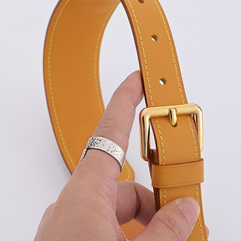 Bandouliere cuir pour sac large et rembourree 3 Bandouliere cuir pour sac large et rembourree, vue de face