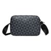 Besace cuir homme a large sangle et motif carreaux, vue principale