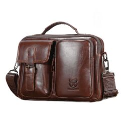 Besace cuir homme à moraillon métallique, cinq teintes, vue principale