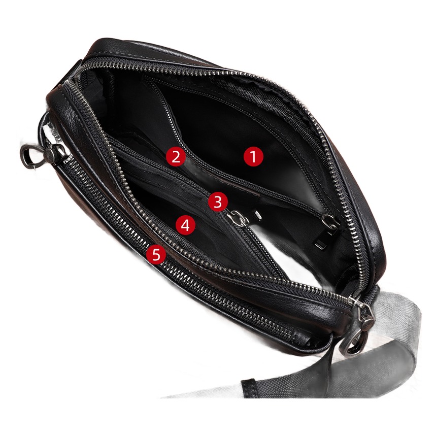 Besace cuir homme à rabat, doublure également en cuir 5 Besace cuir homme à rabat, doublure également en cuir, vue arriere