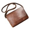 Besace cuir homme a rabat en cuir cire pleine fleur, vue principale