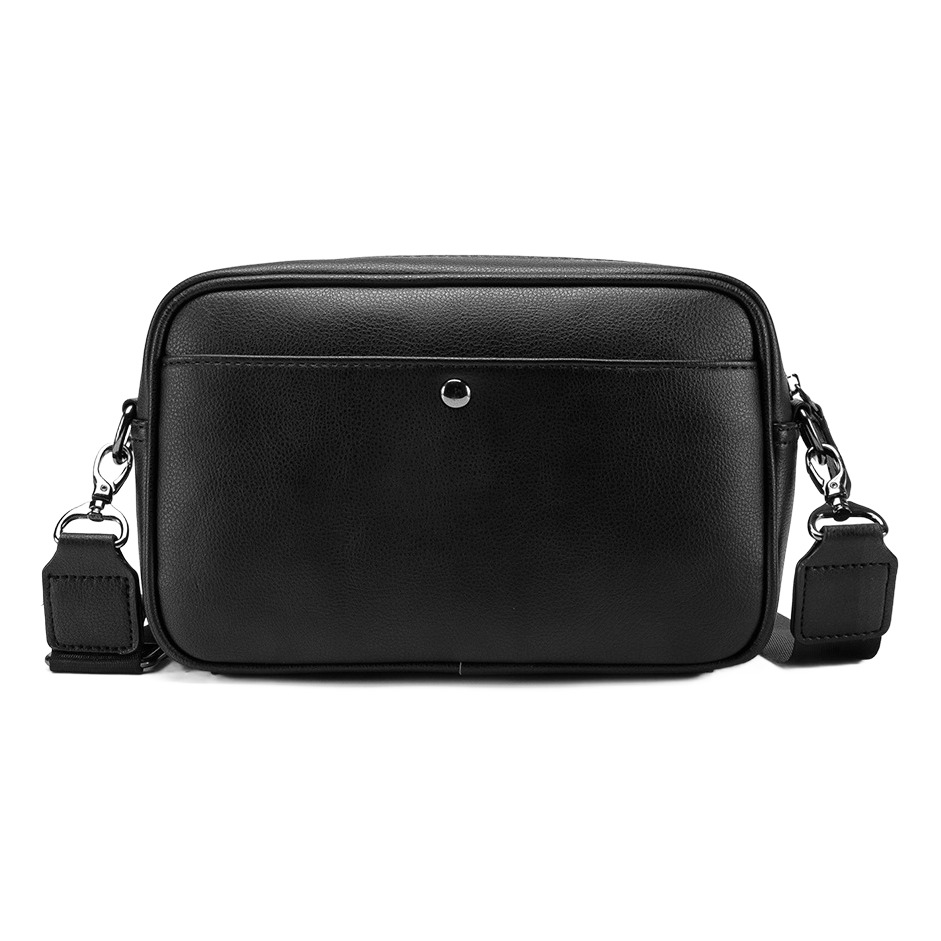 Besace cuir homme en cuir PU de forme classique 2 Besace cuir homme en cuir PU de forme classique, vue de trois quarts