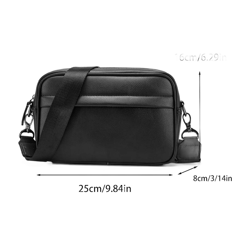 Besace cuir homme en cuir PU de forme classique 4 Besace cuir homme en cuir PU de forme classique, detail
