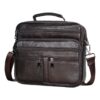 Besace cuir homme en peau naturelle de taille moyenne, vue principale