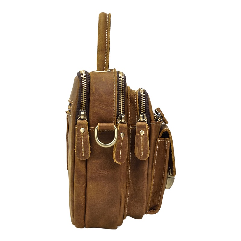 Besace cuir homme en vachette a double fermeture 1 Besace cuir homme en vachette a double fermeture, vue principale