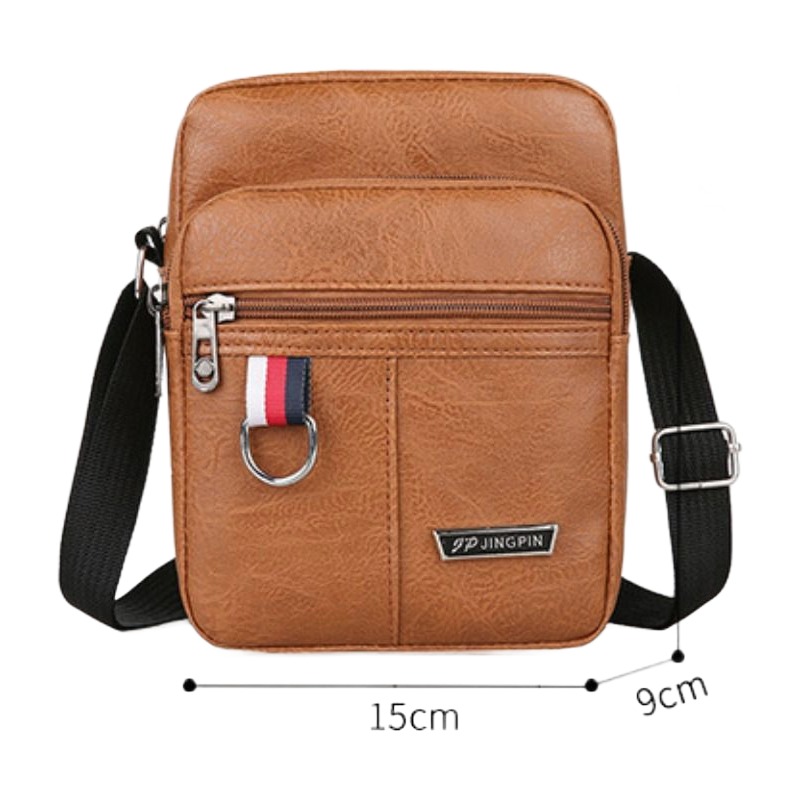 Besace cuir homme grande capacite multifonction 3 Besace cuir homme grande capacite multifonction, vue de face
