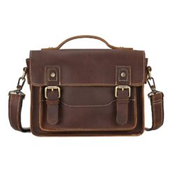 Besace cuir homme petit format en cuir cire, vue principale