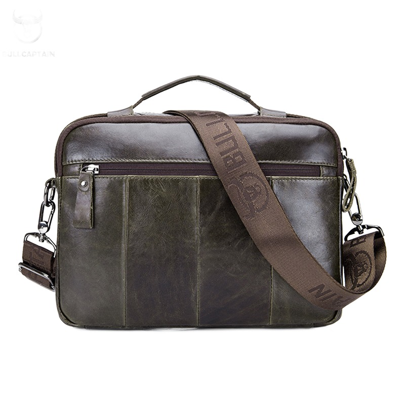 Besace cuir homme porte-documents à rabat et poignée 3 Besace cuir homme porte-documents à rabat et poignée, vue de face