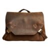 Besace cuir homme vintage en cuir véritable, café, 30 cm, vue principale
