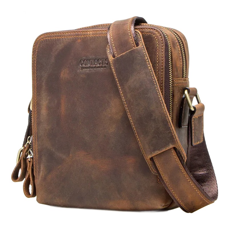Besace cuir homme vintage pour tablette 8 pouces 5 Besace cuir homme vintage pour tablette 8 pouces, vue arriere