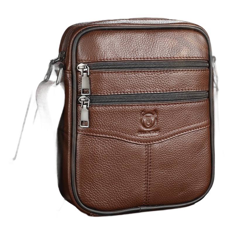 Besace homme en cuir avec compartiment ordinateur 1 Besace homme en cuir avec compartiment ordinateur, vue principale