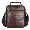 Besace homme en cuir froncé, cinq finitions, vue principale