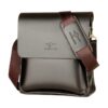 Besace homme en cuir PU compacte et sobre, vue principale