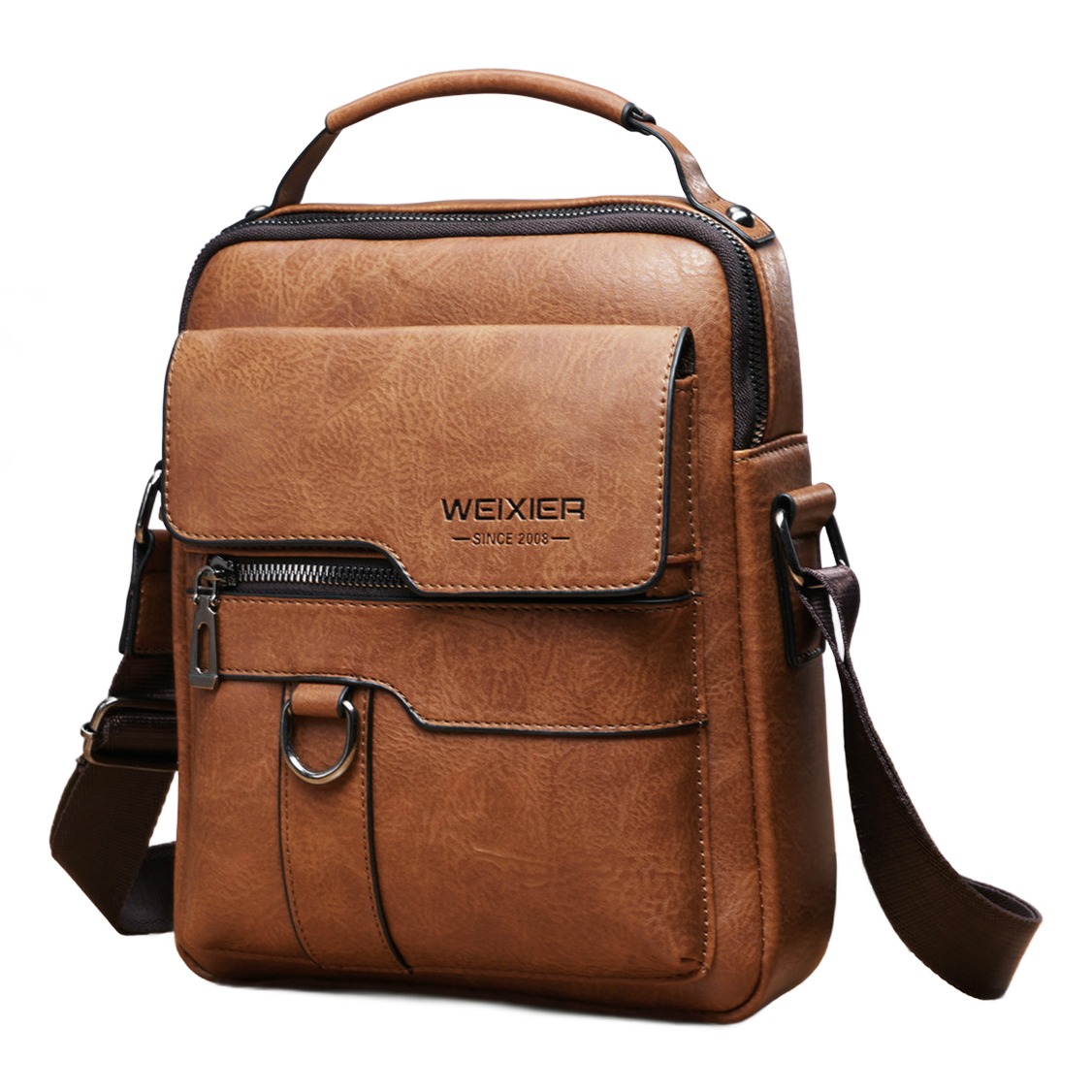 Besace homme en cuir PU pour tablette 9,7 pouces 2 Besace homme en cuir PU pour tablette 9,7 pouces, vue de trois quarts