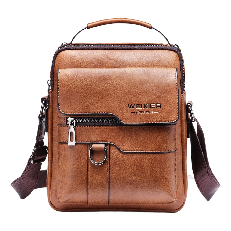 Besace homme en cuir PU pour tablette 9,7 pouces 3 Besace homme en cuir PU pour tablette 9,7 pouces, vue de face