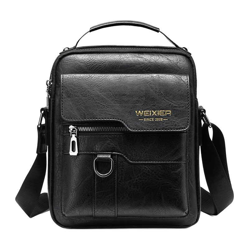 Besace homme en cuir PU pour tablette 9,7 pouces 5 Besace homme en cuir PU pour tablette 9,7 pouces, vue arriere