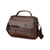 Besace homme en cuir PU souple, anti-pluie, vue principale