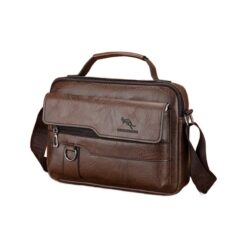 Besace homme en cuir PU souple, anti-pluie, vue principale