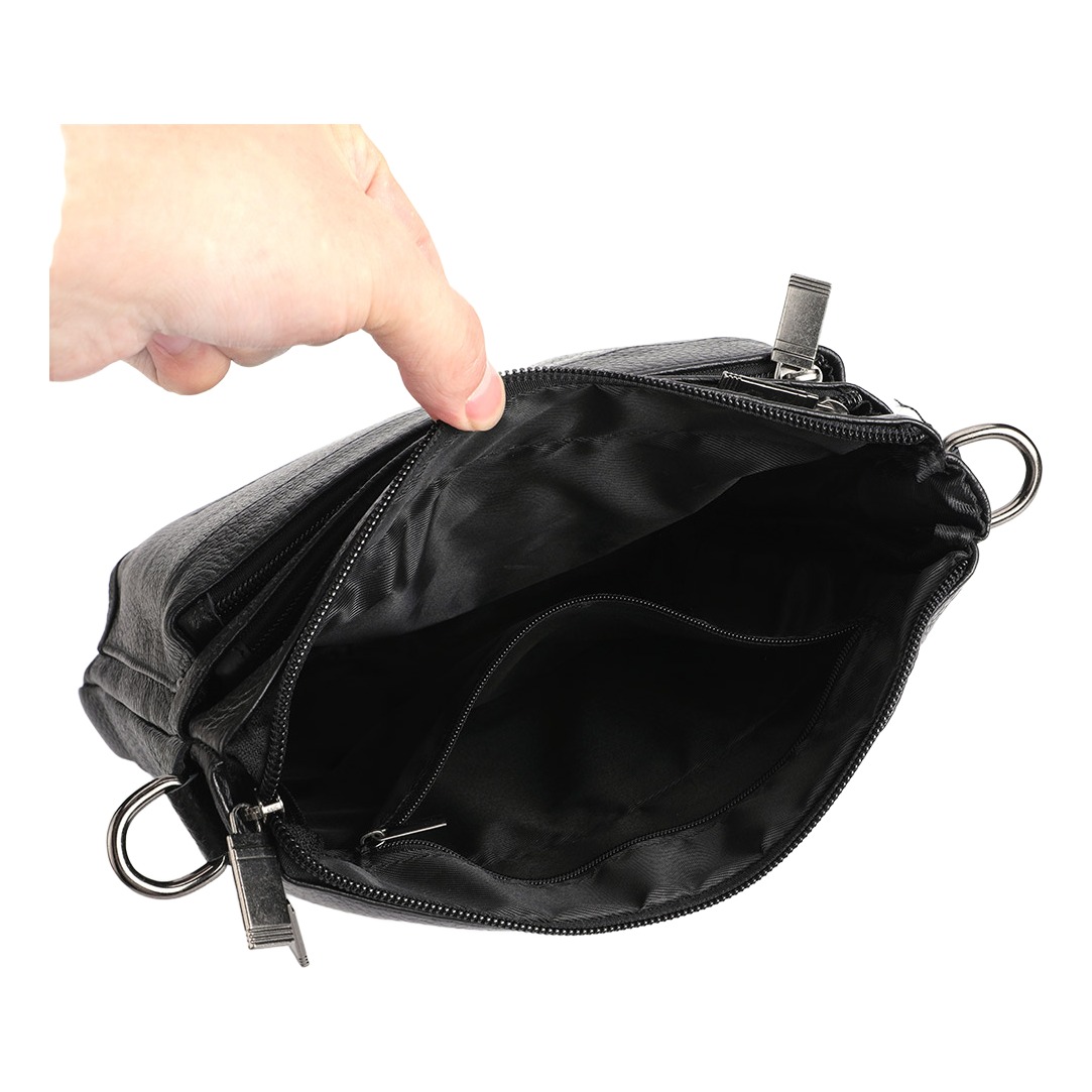 Besace homme en cuir véritable, forme boîte 5 Besace homme en cuir véritable, forme boîte, vue arriere