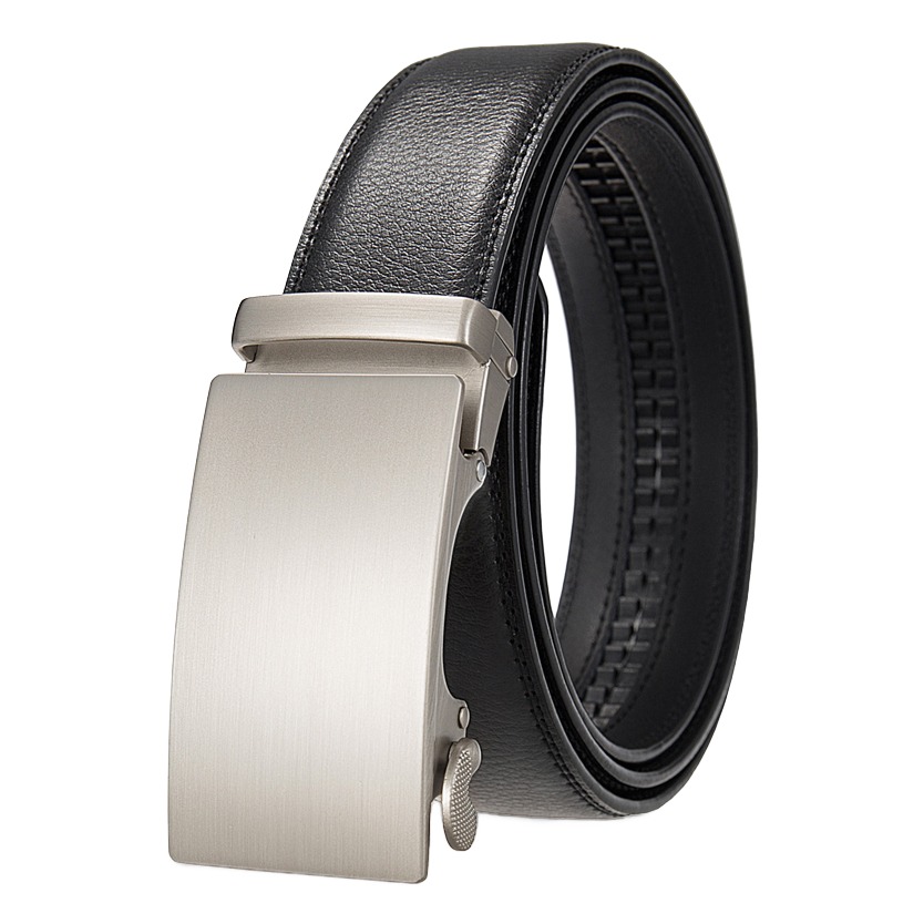 Ceinture cuir homme à boucle automatique, sangle recoupable 1 Ceinture cuir homme à boucle automatique, sangle recoupable, vue principale