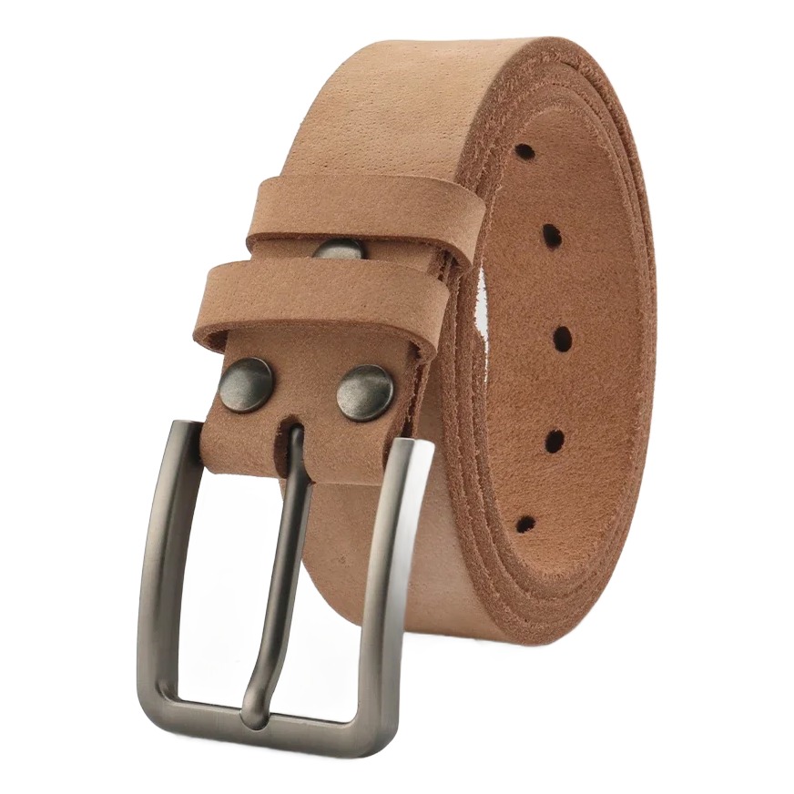 Ceinture cuir homme en peau pleine, bords parés, 3,7 cm 4 Ceinture cuir homme en peau pleine, bords parés, 3,7 cm, detail