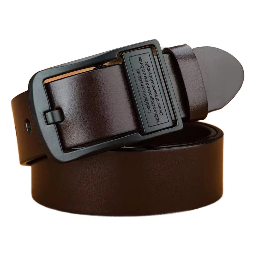 Ceinture cuir homme en vachette, boucle ardillon de 3,8 cm 2 Ceinture cuir homme en vachette, boucle ardillon de 3,8 cm, vue de trois quarts