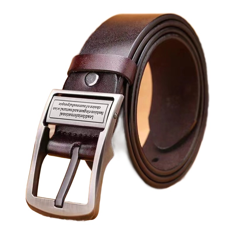 Ceinture cuir homme en vachette, boucle ardillon de 3,8 cm 4 Ceinture cuir homme en vachette, boucle ardillon de 3,8 cm, detail