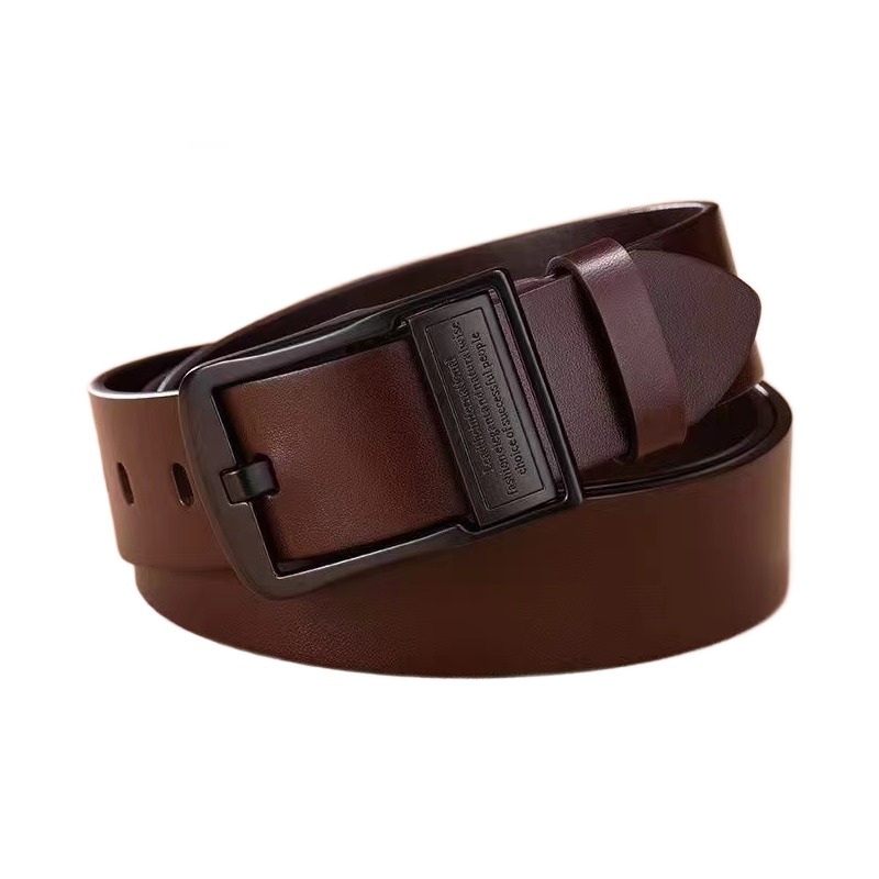 Ceinture cuir homme en vachette, boucle ardillon de 3,8 cm 6 Ceinture cuir homme en vachette, boucle ardillon de 3,8 cm, vue de profil